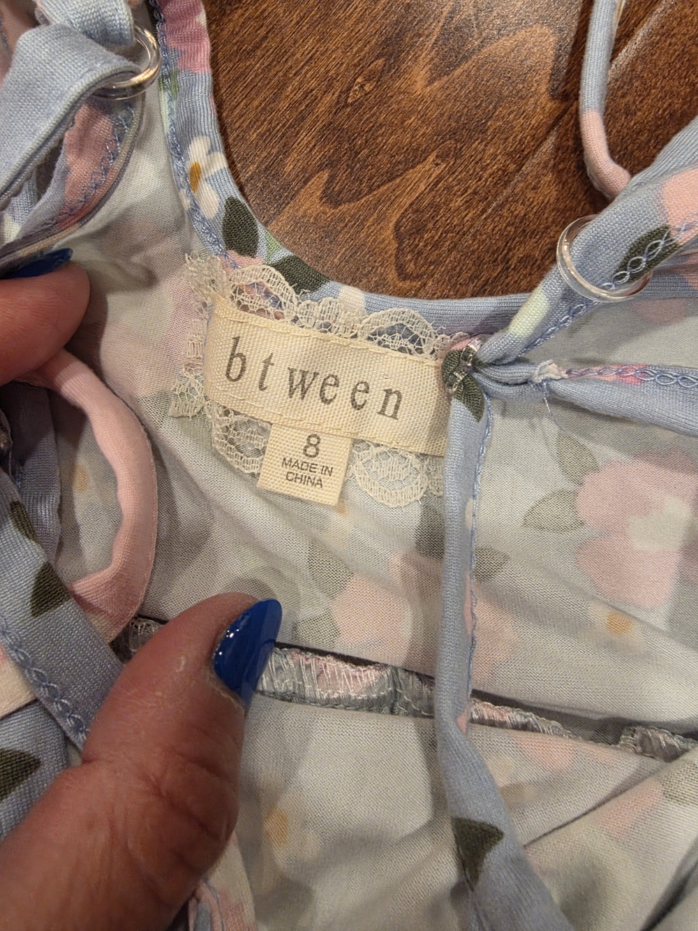 Set of 3 Girls Btween Maxi Dresses Size 8 EUC Pink, Mint and Blue Floral - Picture 6 of 7
